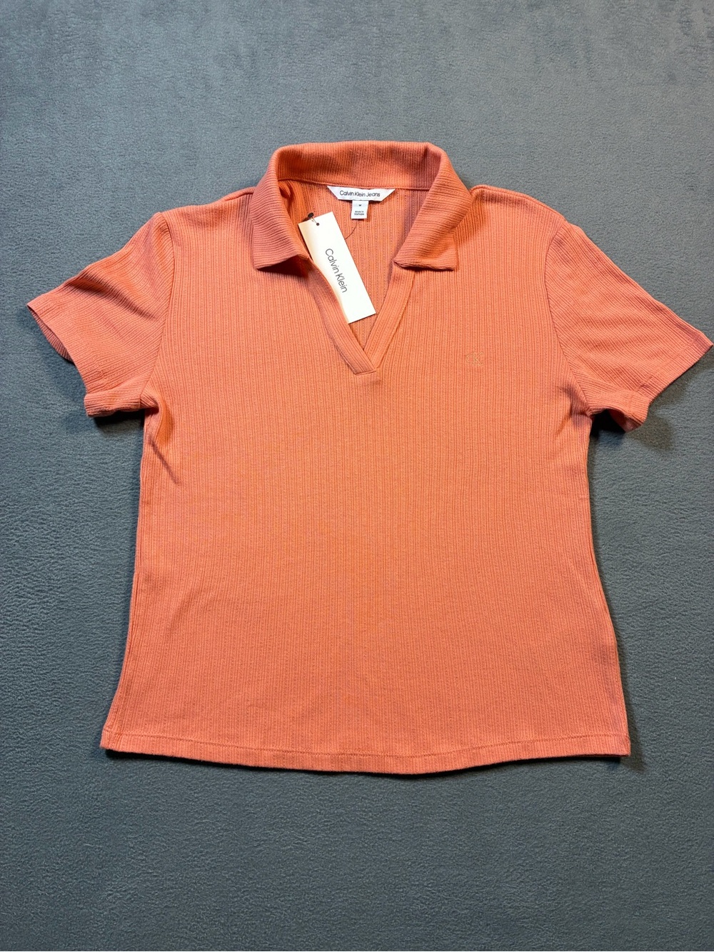 Calvin Klein Jeans Coral Short-Sleeve V-Neck Polo